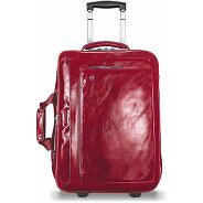 Piquadro Blauwe vierkante 2-wiel Business Trolley Leer 51 cm Laptopcompartiment Productbeeld