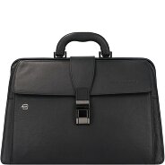 Piquadro Zwarte vierkante aktetas Leer 37 cm Productbeeld