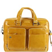 Piquadro Blauwe Square Briefcase III Leder 39 cm Laptopcompartiment Productbeeld