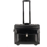 Dermata 2 wielen Pilotentrolley Leder 39 cm Laptopvak Productbeeld