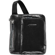 Piquadro Blauwe vierkante schoudertas leer 21 cm Productbeeld