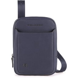 Piquadro Zwarte vierkante schoudertas leer 17 cm  variant 1