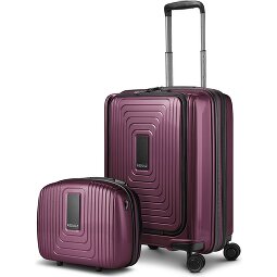 Redolz Essentials 14 kofferset 2 stuks cabine trolley met stretch vouw + beautycase  variant 1