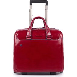 Piquadro Blauwe vierkante 2-wiel Business Trolley Leer 36 cm Laptopcompartiment  variant 2