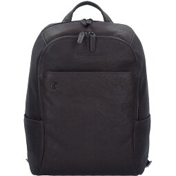Piquadro Zwart Vierkante Rugzak Leder 39 cm Laptopcompartiment  variant 2