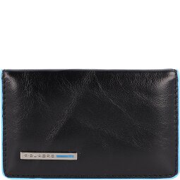 Piquadro Blauw vierkant etui voor visitekaartjes leer 10 cm  variant 3
