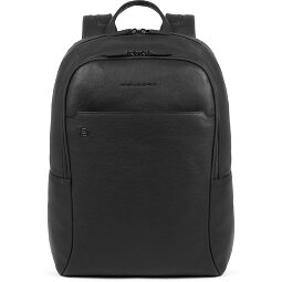 Piquadro Zwarte Square Rugzakken Leer 44 cm Laptopvak  variant 1