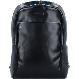 Piquadro Blauwe vierkante rugzak Leer 43 cm Laptopvak  variant 1