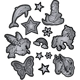 Step by Step Stickerset 13 stuks.  variant 2