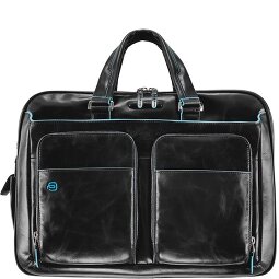 Piquadro Blauwe vierkante aktetas Leer 41 cm Laptopvak  variant 2
