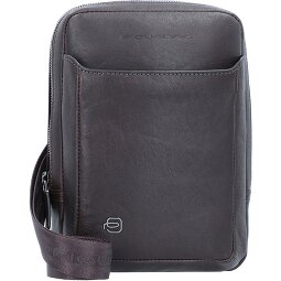 Piquadro Zwarte vierkante schoudertas leer 17 cm  variant 2