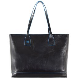 Piquadro Blauwe vierkante shopper tas leer 35 cm  variant 2
