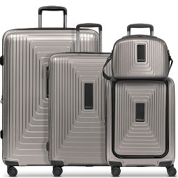 Redolz Essentials14 4-wiel kofferset Beautycase 4st met uitklapbaar laptopvak  variant 3