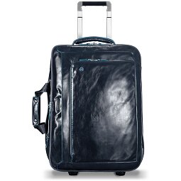 Piquadro Blauwe vierkante 2-wiel Business Trolley Leer 51 cm Laptopcompartiment  variant 2