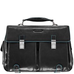 Piquadro Blauwe vierkante aktetas Leer 43 cm Laptopcompartiment  variant 3