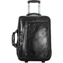 Piquadro Blauwe vierkante 2-wiel Business Trolley Leer 51 cm Laptopcompartiment  variant 4