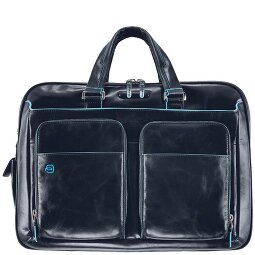 Piquadro Blauwe vierkante aktetas Leer 41 cm Laptopvak  variant 1