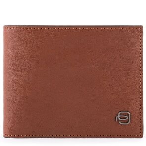 Piquadro Zwarte vierkante portefeuille leer 11 cm