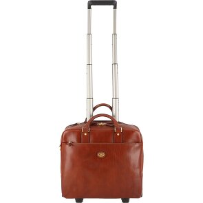 The Bridge Stovia 2 wielen Loodswagen Leer 39 cm Laptop compartiment The Bridge Stovia 2 wielen Loodswagen Leer 39 cm Laptop compartiment