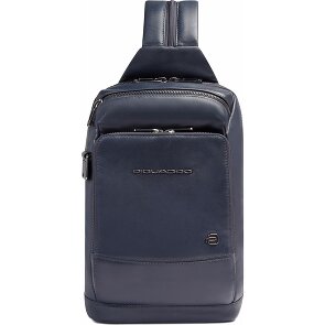 Piquadro Monospalla schoudertas leer 31 cm