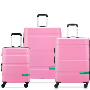 Delsey Paris x United Colors of Benetton Now Hardside 4-wiel kofferset 3-delig met stretch vouw