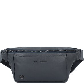 Piquadro Zwart vierkant heuptasje leer 31 cm
