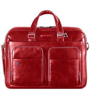 Piquadro Blauwe Square Briefcase III Leder 39 cm Laptopcompartiment