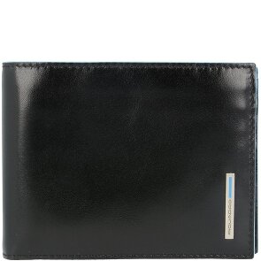 Piquadro Blauwe vierkante Leren Portemonnee 12,5 cm