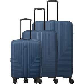 Travelite Air Stripe 4 wielen Kofferset 3-delig met uitbreidingsplooi