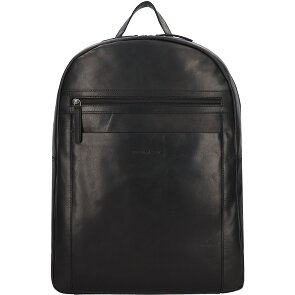 Greenburry Pure Black Dagrugzak Leer 46 cm Laptop compartiment Greenburry Pure Black Dagrugzak Leer 46 cm Laptop compartiment