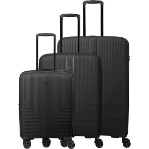 Travelite Air Stripe 4 wielen Kofferset 3-delig met uitbreidingsplooi