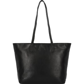 Greenburry Pure Black Shopper Tas Leer 35 cm Laptop compartiment
