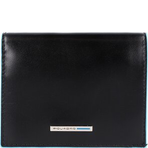 Piquadro Blauwe Vierkante Portemonnee Leer 11 cm