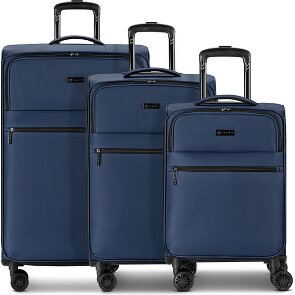 bugatti Valencia Soft 4 wielen Kofferset 3-delig met uitbreidingsplooi
