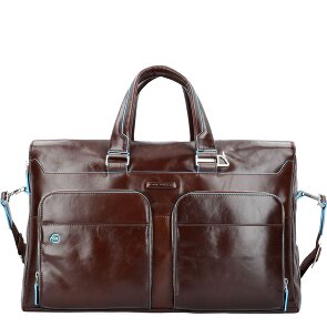 Piquadro Blauwe Vierkante Reistas Leder 47 cm Laptopcompartiment