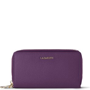 Lazarotti Bologna Leer XL Dubbele Zip-Around Portemonnee RFID Leer 20 cm