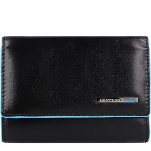 Piquadro Blauwe Vierkante Portemonnee RFID Leer 12 cm Piquadro Blauwe Vierkante Portemonnee RFID Leer 12 cm