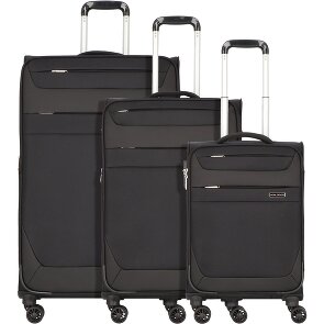 Worldpack Dublin 4 wielen Kofferset 3-delig met uitbreidingsplooi