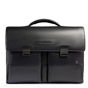 Piquadro Philip Aktetas Messenger Leer 42 cm Laptop compartiment