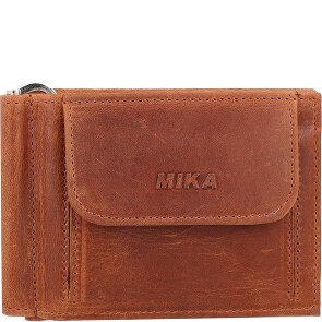 Mika Portemonnee RFID leer 11 cm met geldclip