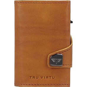 Tru Virtu Click & Slide Natural Kredietkaart etui Leer 7 cm