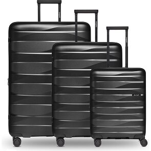 Bergpfeil Travel 4-wiel kofferset, 3-delig, met rekbare vouw