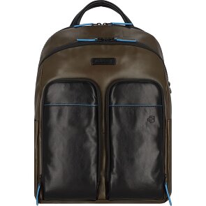 Piquadro Blauwe Revamp Rugzak RFID Leer 39 cm Laptopcompartiment