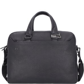 Piquadro Zwarte vierkante aktetas Leer 40 cm