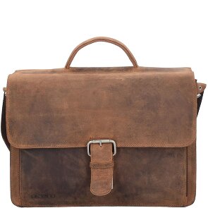 Plevier Retro Newton Koffer Leer 41 cm Laptop compartiment