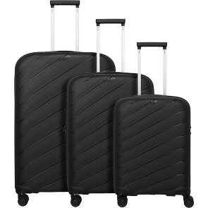 Travelite Buran0 4 wielen Kofferset 3-delig met uitbreidingsplooi