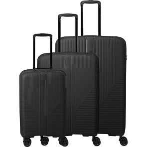 Travelite Air Stripe 4 wielen Kofferset 3-delig met uitbreidingsplooi