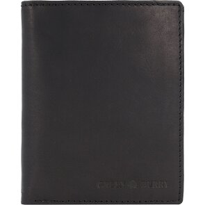 Greenburry Pure Black Portemonnee RFID-bescherming Leer 10.5 cm