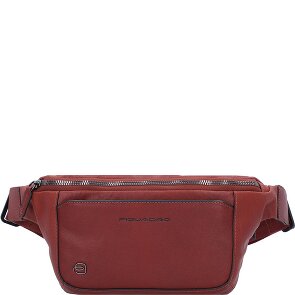 Piquadro Zwart vierkant heuptasje leer 31 cm