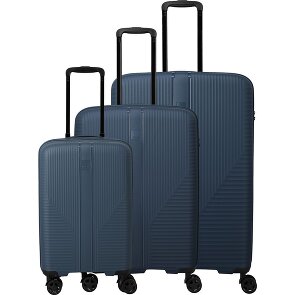 Travelite Air Stripe 4 wielen Kofferset 3-delig met uitbreidingsplooi